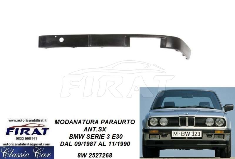 MODANATURA PARAURTO BMW SERIE 3 E30 87-90 ANT.SX